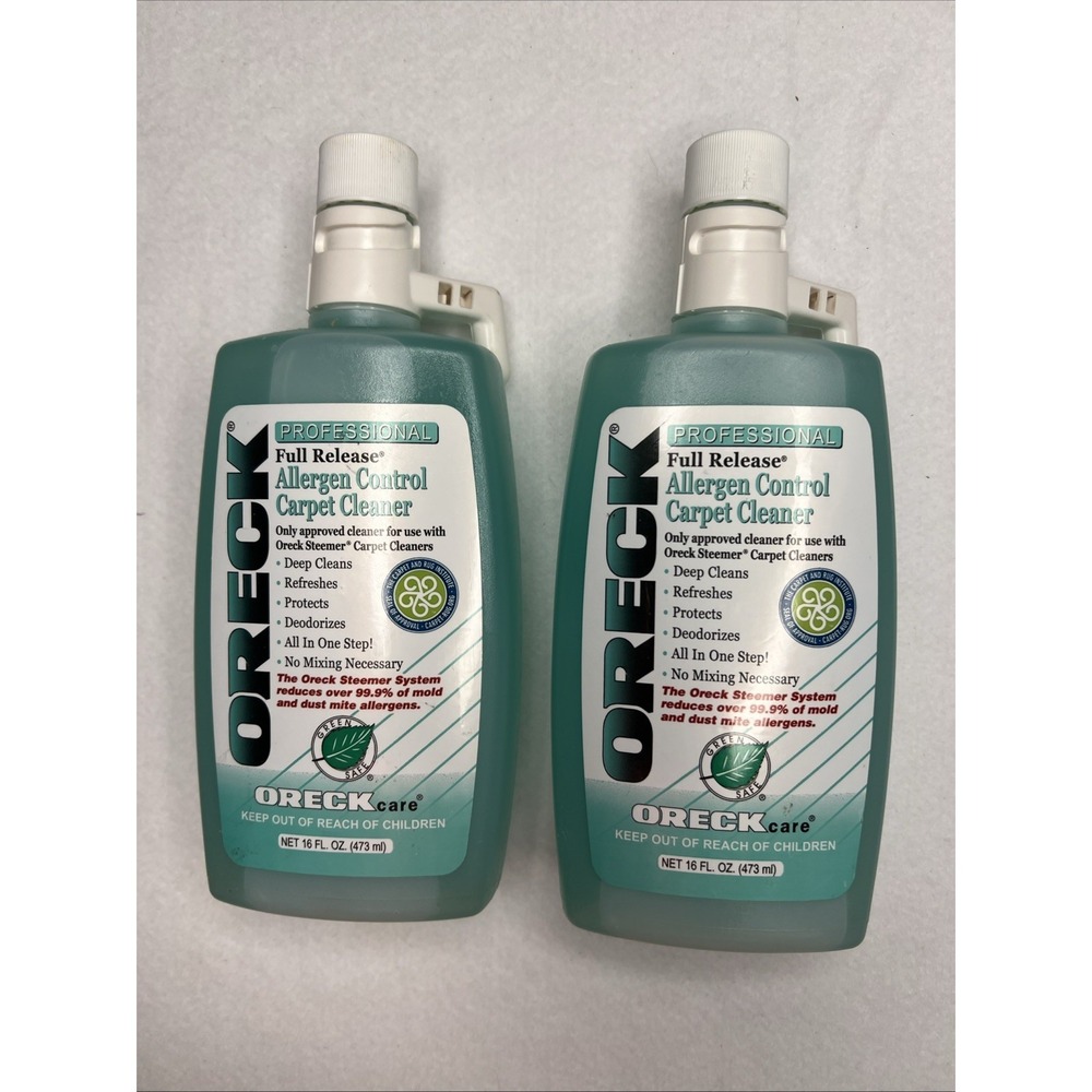 2 Oreck Professional Full Release Allergen Control Carpet Cleaner 16oz 40257-01